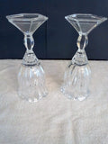 "Royal" Cut Crystal Wine Goblet 2pc Set with Hexagon Base - FayZen's Kreations