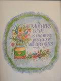"A Mother's Love" Picture With Navy Blue Plastic Frame - FayZen's Kreations