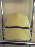Yellow Baseball Hat with Black/Silver Metallic Trim and Yellow Buttons - FayZen's Kreations