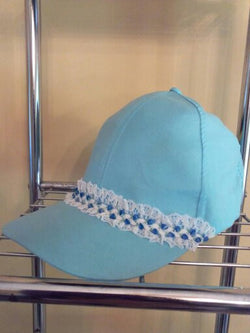 "Lace Anyone" Blue Baseball Hat - FayZen's Kreations