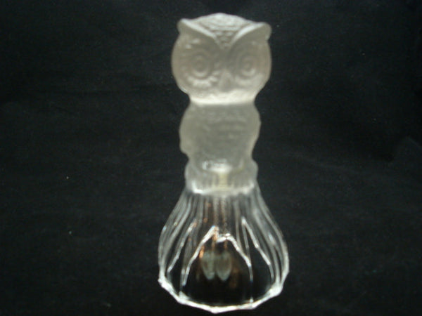 Frosted Vintage Crystal Owl Dinner Bell - FayZen's Kreations