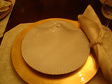 Mikasa Shell-Shaped, Gold-Rimmed Luncheon Plate Set - FayZen's Kreations