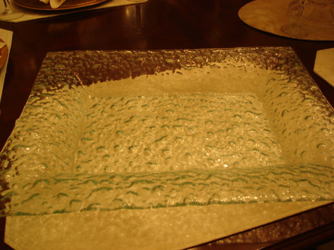 Bumpy Texture Pale Green Rectangular Serving Platter - FayZen's Kreations