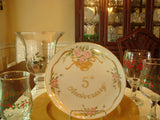 Lefton China Gold-trimmed 5th Anniversary Plate - FayZen's Kreations