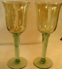 Yellow Stained Wine Glass 5 pc. Set - FayZen's Kreations