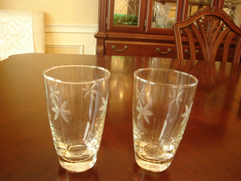 Libbey Star Engraved Water Glass 6pc Set - FayZen's Kreations