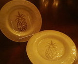 Frosted Pineapple Etched Dessert Plate Set - FayZen's Kreations