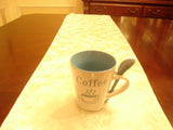 Dad White/Blue Coffee Mug and Spoon - FayZen's Kreations