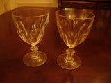 Elegant Oval Indented Crystal Water Glass Set with Decorative Stem - FayZen's Kreations
