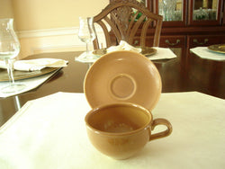Russell Wright Iroquois Casual China Nutmeg Cup & Saucer - FayZen's Kreations