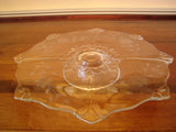 Vintage Raised Etched Crystal Wedding Cake Platter - FayZen's Kreations