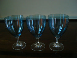 Blue Iridescent Crystal 3pc Red Wine Set - FayZen's Kreations