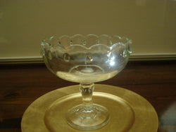 Indiana Glass Scalloped Edge Compote Bowl with Teardrop Design - FayZen's Kreations