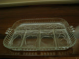 Indiana Glass Tiara Relish Tray with Vintage Pressed Glass Pattern - FayZen's Kreations