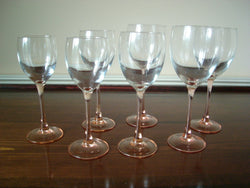 Luminarc Pink Rose Crystal 7 pc Wine Glass Set - FayZen's Kreations