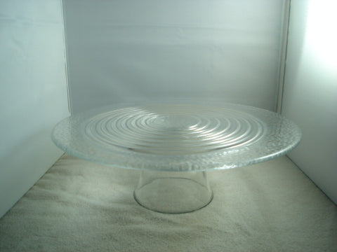 "Circles" Raised Cake Stand with Circular Design - FayZen's Kreations