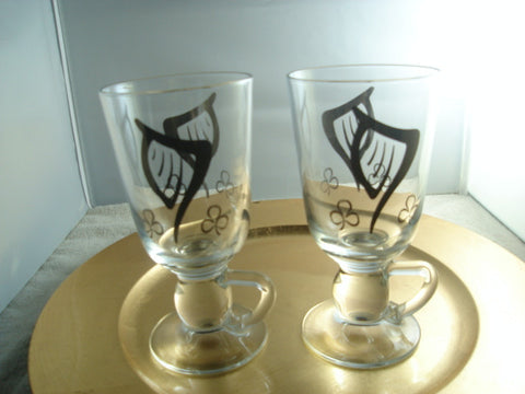 Irish Coffee Mugs With Etched Harp & Clover Design - FayZen's Kreations