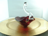 Swan Soap Dish with Clear Head and Red Body - FayZen's Kreations