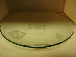 Orb Style Etched Clear Glass Display Platter - FayZen's Kreations