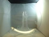 Orb Style Etched Clear Glass Display Platter - FayZen's Kreations