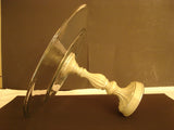 "Elevate" Raised Cake Stand with Fluted Resin Column Base - FayZen's Kreations