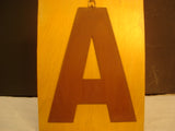 Rustic Letter on Painted or Stained Birch Wood Plaque - FayZen's Kreations
