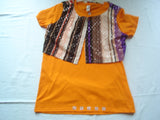 Ladies 2-pc T-Shirt Set with Multi-Colored Metallic Vest plus Necklace Set and Bracelet - FayZen's Kreations