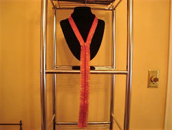 Red Diamond Mesh Ribbon Zipper Necklace - FayZen's Kreations