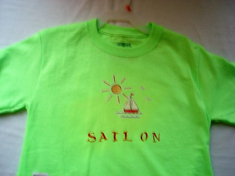 "Sail On" Youth Hand Painted T-Shirt - FayZen's Kreations