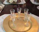 Etched Crystal Sherry Cordial Glass Set - FayZen's Kreations