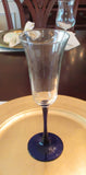 Luminarc Blue Stem Crystal Flute Set - FayZen's Kreations