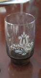 Pfaltzgraff Brown Etched Thick-Base Juice Glass Set - FayZen's Kreations