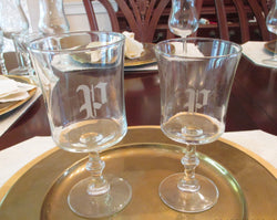Decorative Stem 4pc Wine Glass Set - FayZen's Kreations
