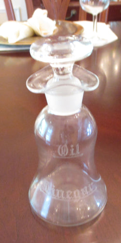 Hawkes Vintage Cruet Oil/Vinegar Bottle With Stopper - FayZen's Kreations
