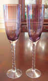 Purple Crystal Champagne Flute Set - FayZen's Kreations