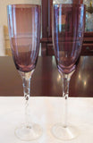 Purple Crystal Champagne Flute Set - FayZen's Kreations