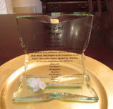Lord's Prayer Glass Standing Plaque With Base - FayZen's Kreations