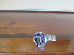 Enesco Vintage Hand-Blown Polar Bear with Blue Internal Design - FayZen's Kreations