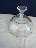Raised Lead Crystal Faceted Fruit Bowl with Decorative Stem & Foot - FayZen's Kreations