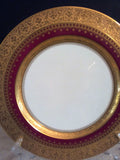 Faberge' Imperial Heritage Burgundy Fine China Dinner Plate - FayZen's Kreations