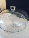 Toscany Etched Hand-Blown Domed Crystal Cake Platter - FayZen's Kreations