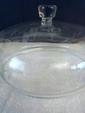 Toscany Etched Hand-Blown Domed Crystal Cake Platter - FayZen's Kreations
