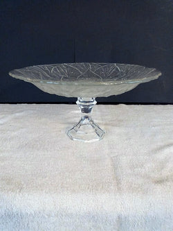 "Bubbles & Leaves" Raised Fruit Bowl with Center Handle - FayZen's Kreations