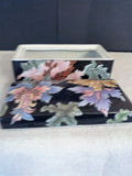 Toyo Porcelain Black Floral Trinket Box with Matching Top - FayZen's Kreations