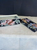 Toyo Porcelain Black Floral Trinket Box with Matching Top - FayZen's Kreations
