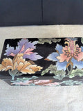 Toyo Porcelain Black Floral Trinket Box with Matching Top - FayZen's Kreations