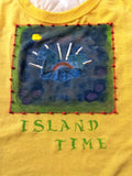 "Island Time" Hand-Painted Youth T-Shirt - FayZen's Kreations