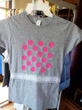 Polka Dot Ladies T-Shirt with Lace at Waist & Necklace Set - FayZen's Kreations