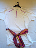 Purple Gems Hand Crafted Ladies T-Shirt with Decorative Scarf & Necklace Set - FayZen's Kreations