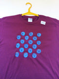 Turquoise Glitter Hand-Painted Polka Dots Youth T-Shirt - FayZen's Kreations